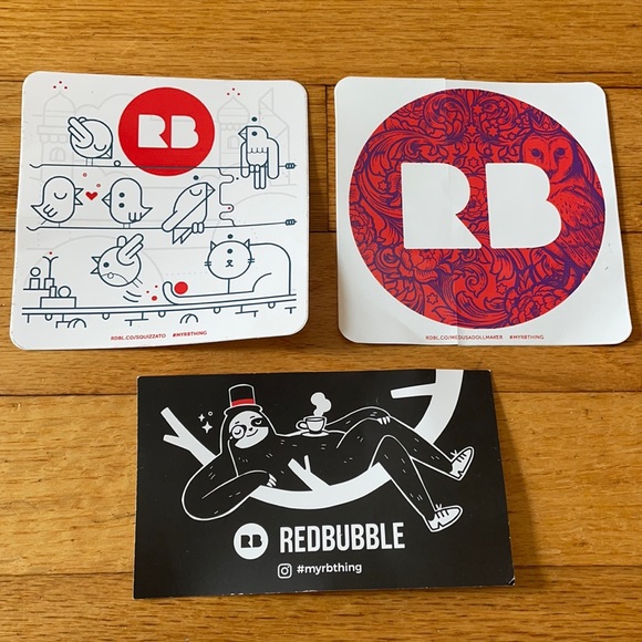 Redbubble Stickers+Card Set - Picture 1 of 2